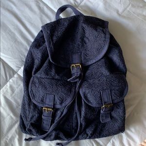 Navy cloth backpack